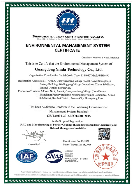 ENVIRONMENTAL MANAGEMENT SYSTEMCERTIFICATE
