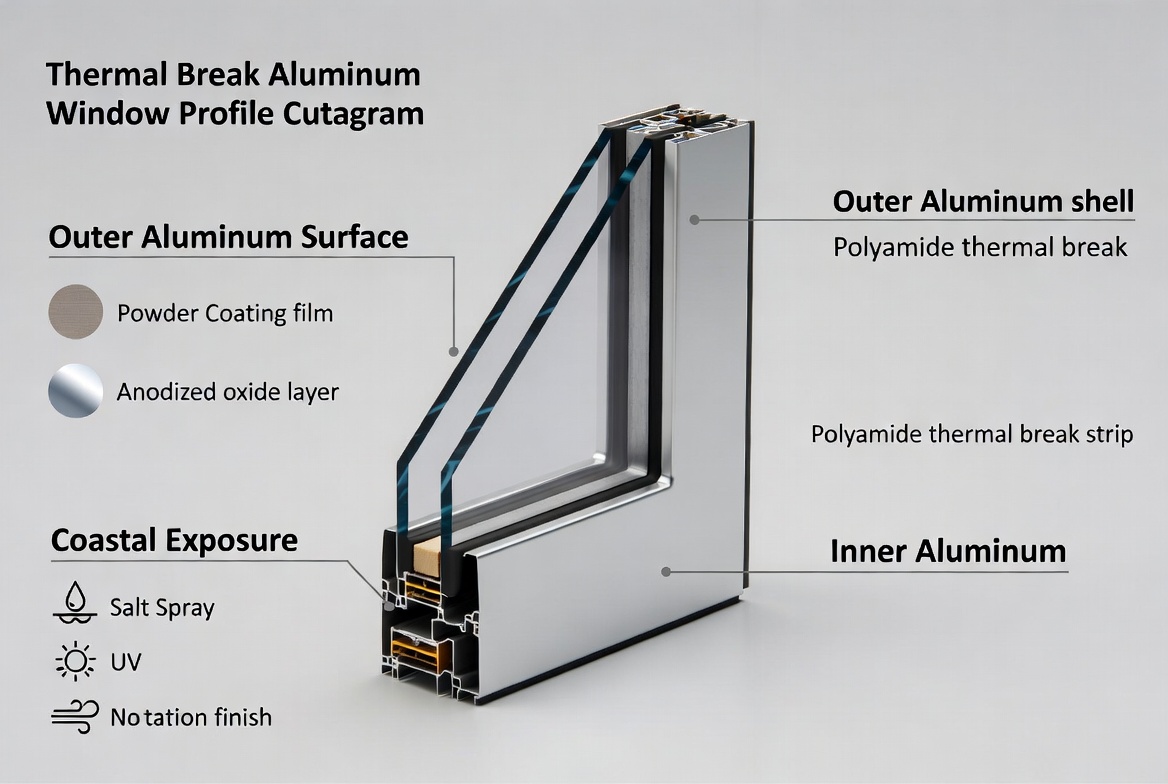 Thermal Break Aluminum System Cutaway