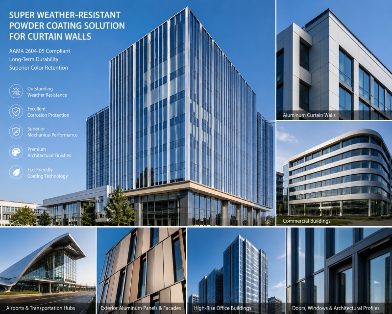 Super Weather-Resistant Powder Coating Solution for Curtain Walls