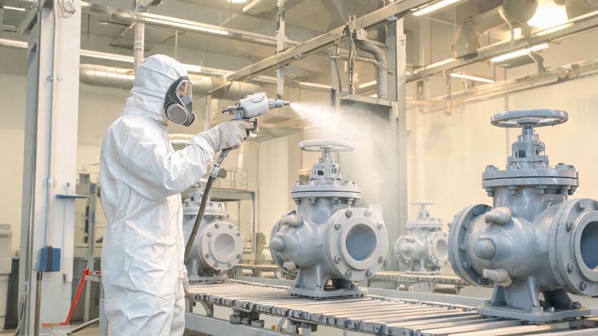 Industrial Valve Coating Application