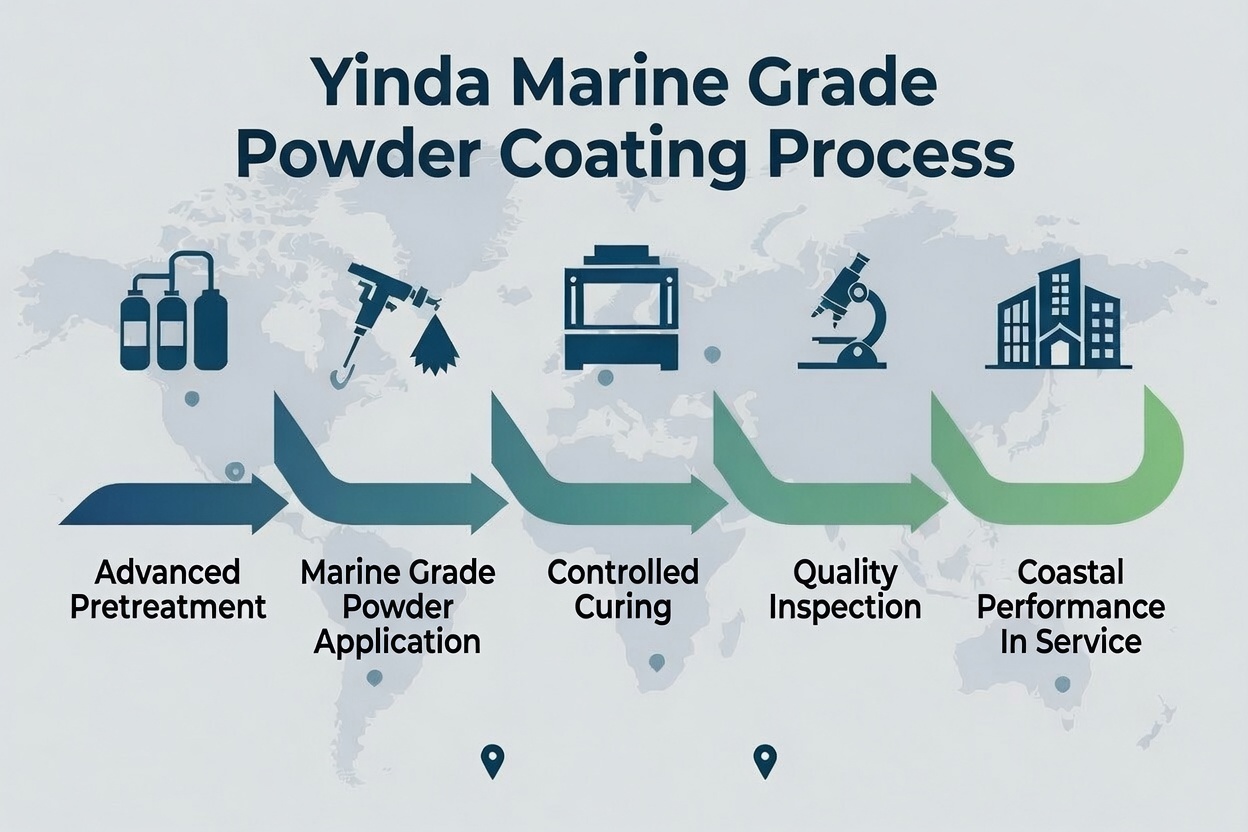 Yinda Marine Grade Powder Coating Process