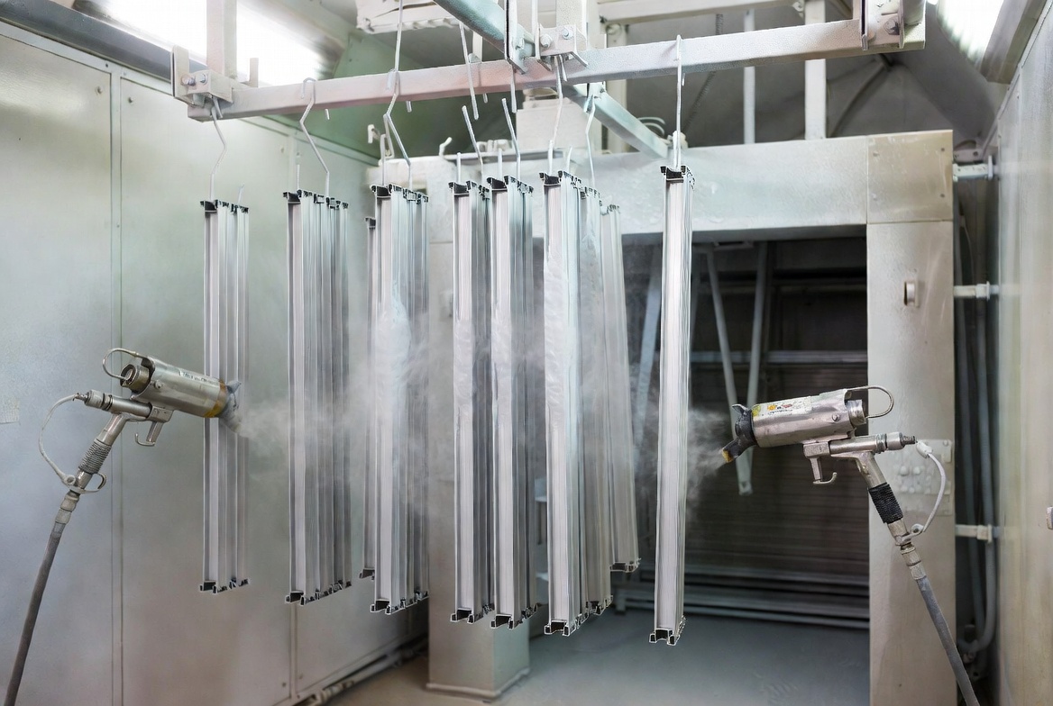 Polyester Powder Coating Process On Aluminum Profiles Polyester Powder Coating Process On Aluminum Profiles