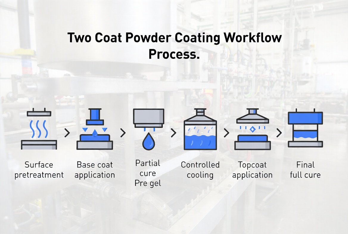 Two Coat Powder Coating Workflow