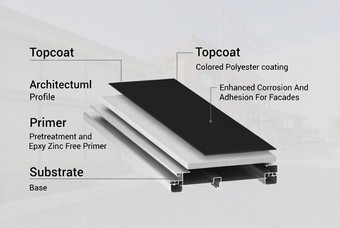 Architectural Aluminum Coating System Cutaway