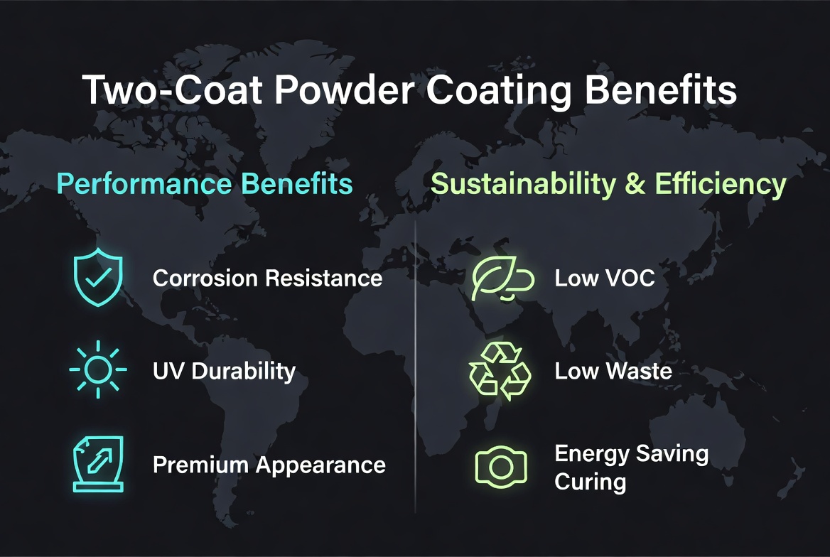 Performance And Sustainability Benefits Of Two Coat Powder Coating