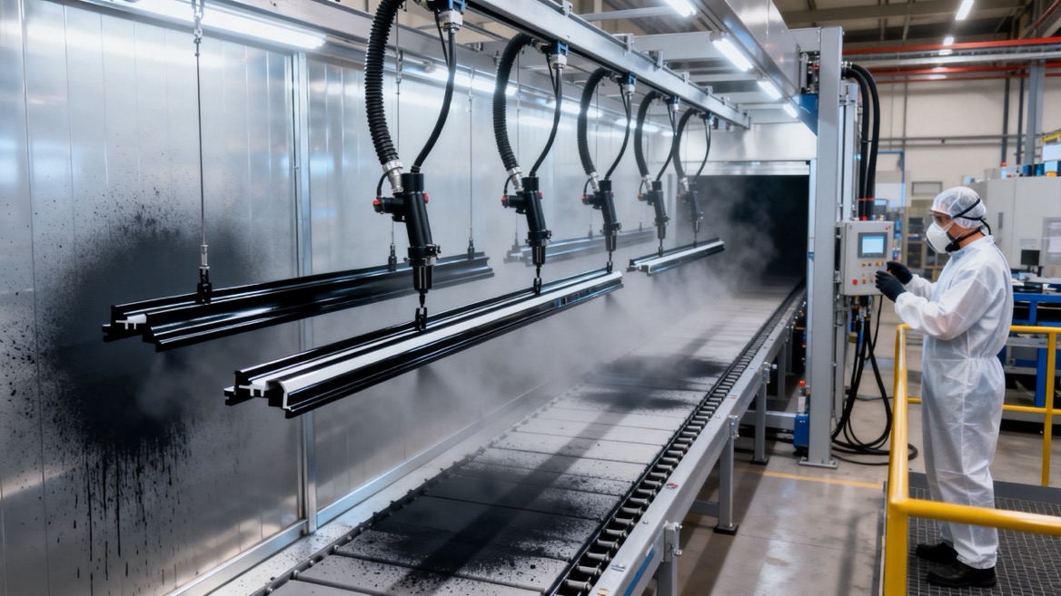 Automotive Aluminum Trim Powder Coating Production Line Automotive Aluminum Trim Powder Coating Production Line