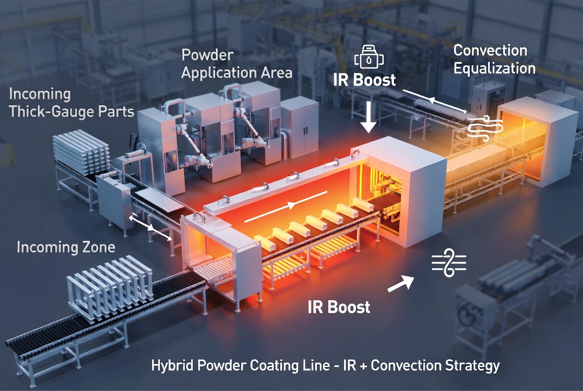 Hybrid IR Convection Curing Line