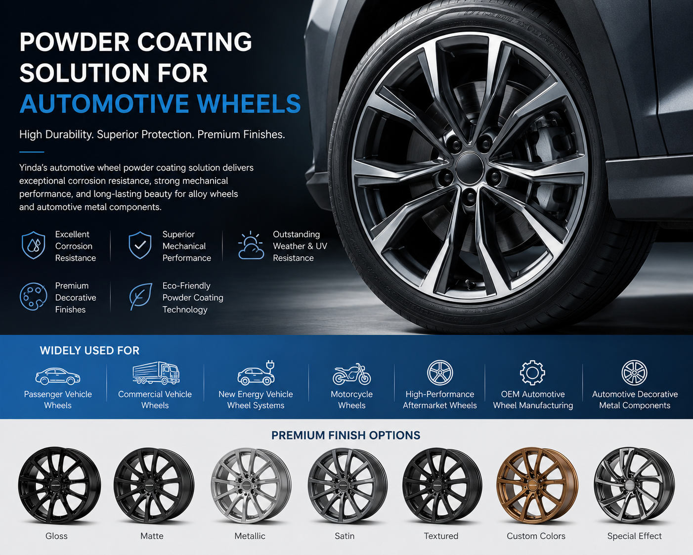 Powder Coating Solution for Automotive Wheels