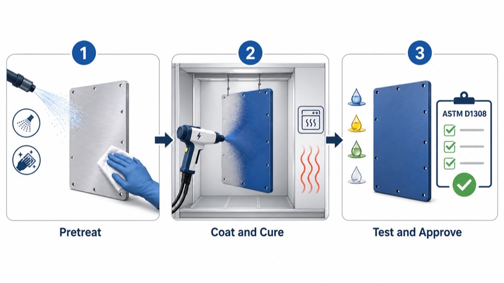 Powder Coating Testing Workflow